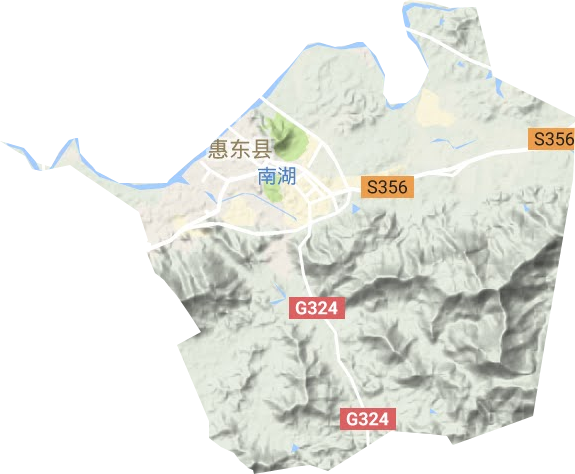 平山街道地形地图