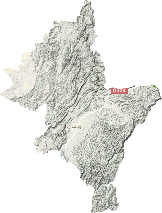 罗平县地形地图