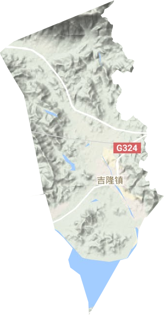吉隆镇地形地图