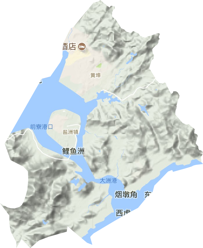 黄埠镇地形地图