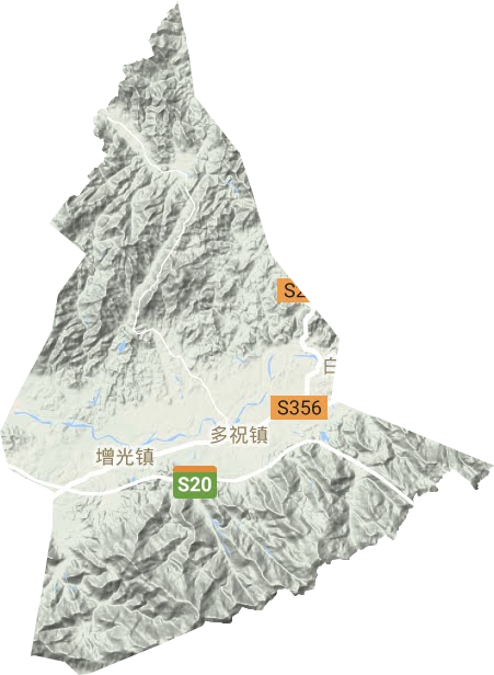 多祝镇地形地图
