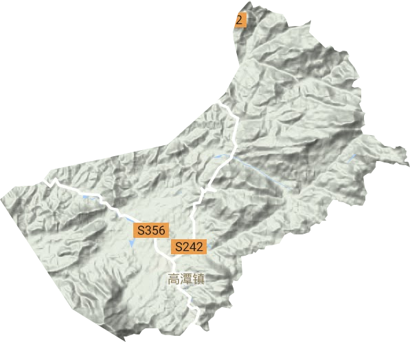 高潭镇地形地图