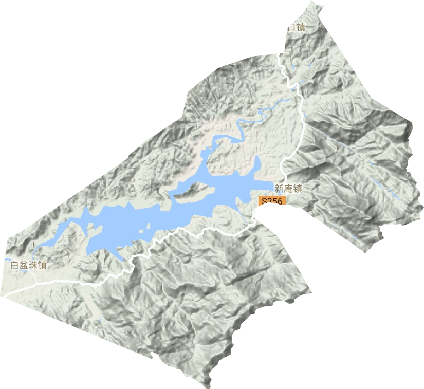 白盆珠镇地形地图