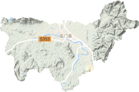 龙城街道地形地图