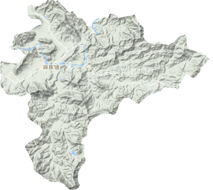 麻榨镇地形地图