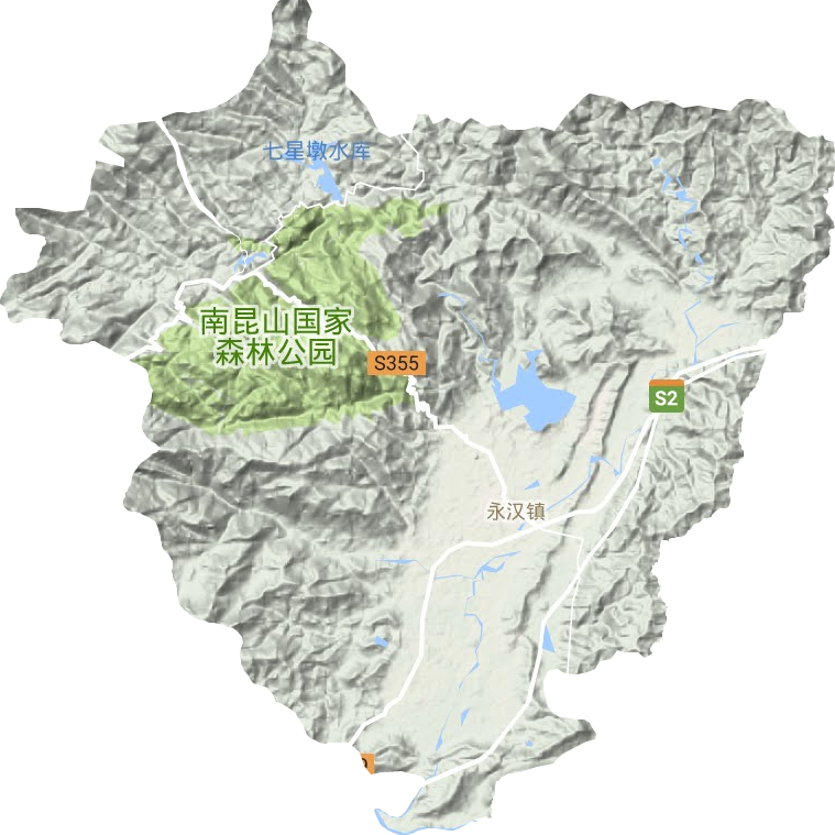 永汉镇地形地图