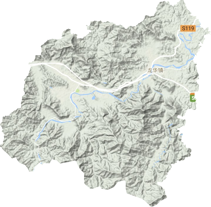 龙华镇地形地图