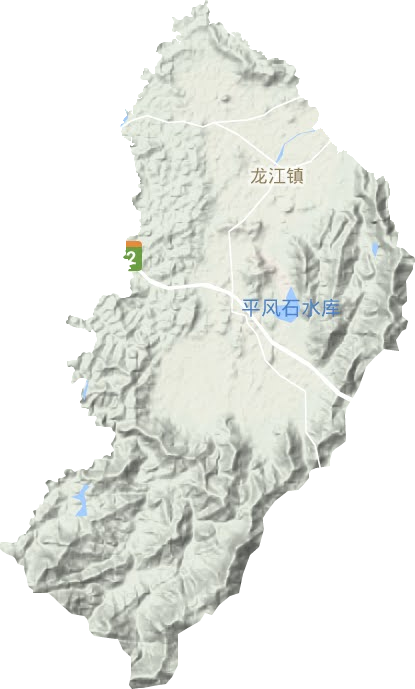 龙江镇地形地图