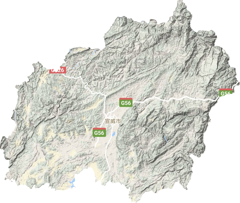 宣威市地形地图