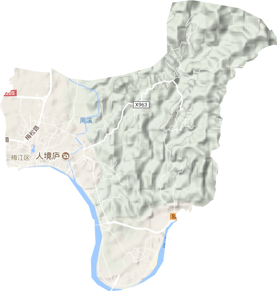 金山街道地形地图