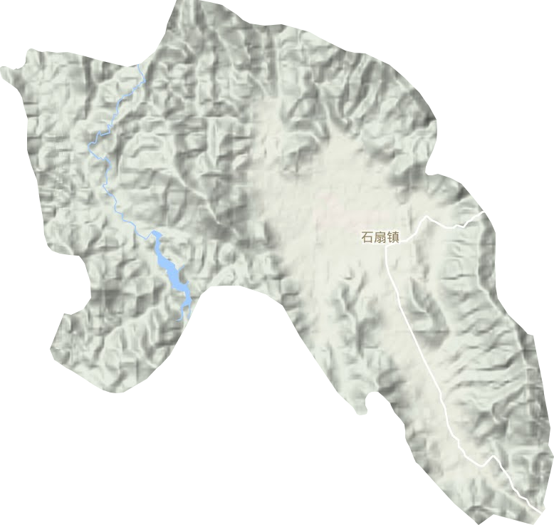 石扇镇地形地图
