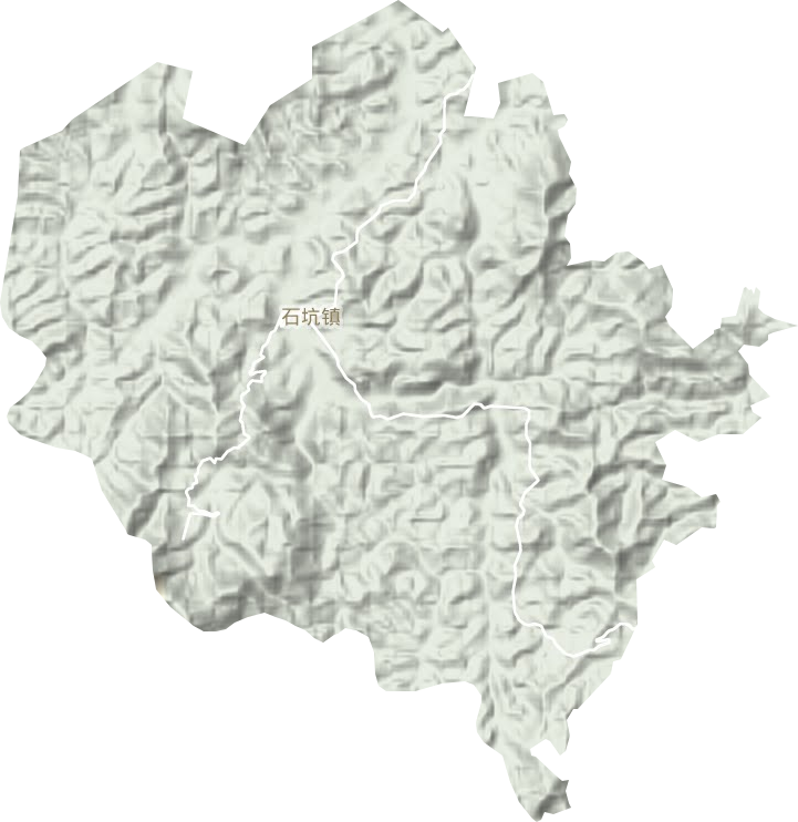 石坑镇地形地图