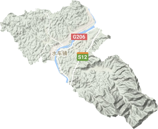 水车镇地形地图