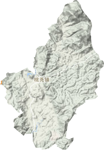 桃尧镇地形地图
