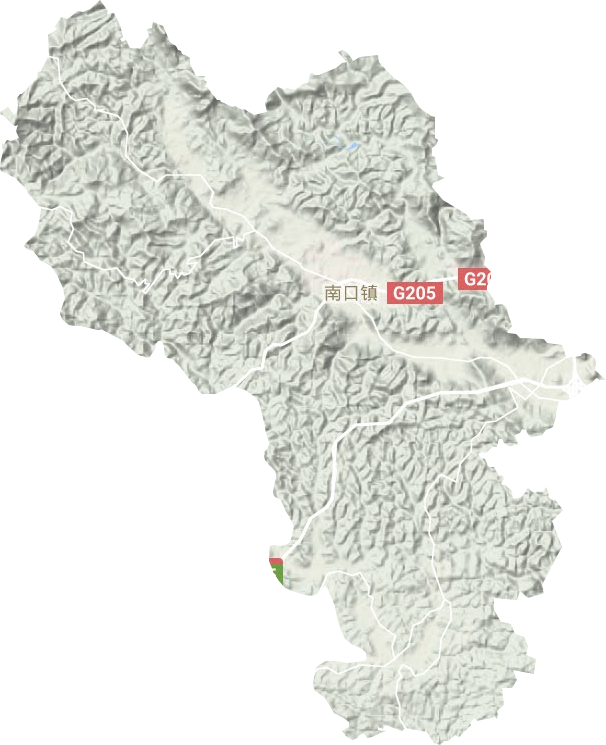 南口镇地形地图