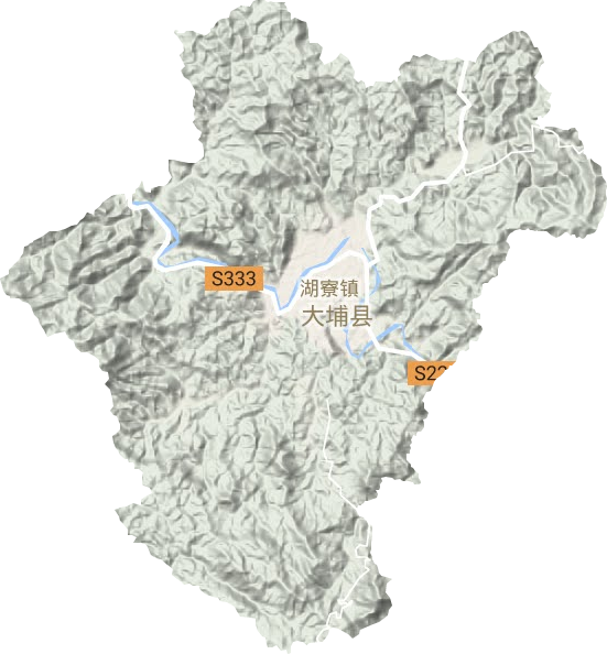 湖寮镇地形地图