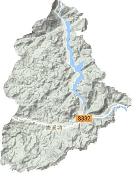 青溪镇地形地图