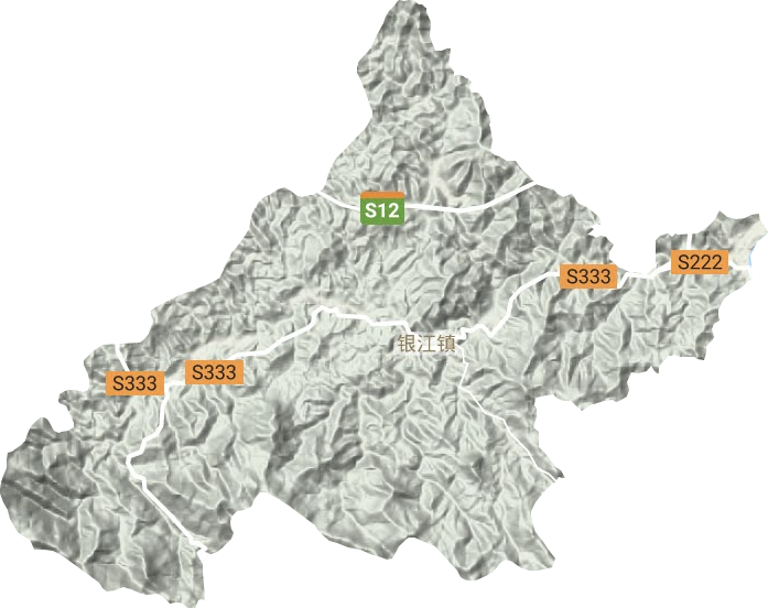 银江镇地形地图