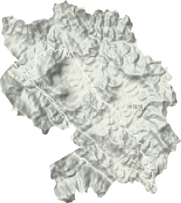 洲瑞镇地形地图