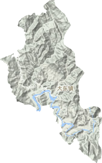 大东镇地形地图