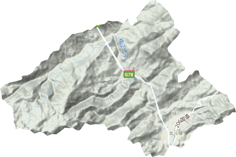 北斗镇地形地图