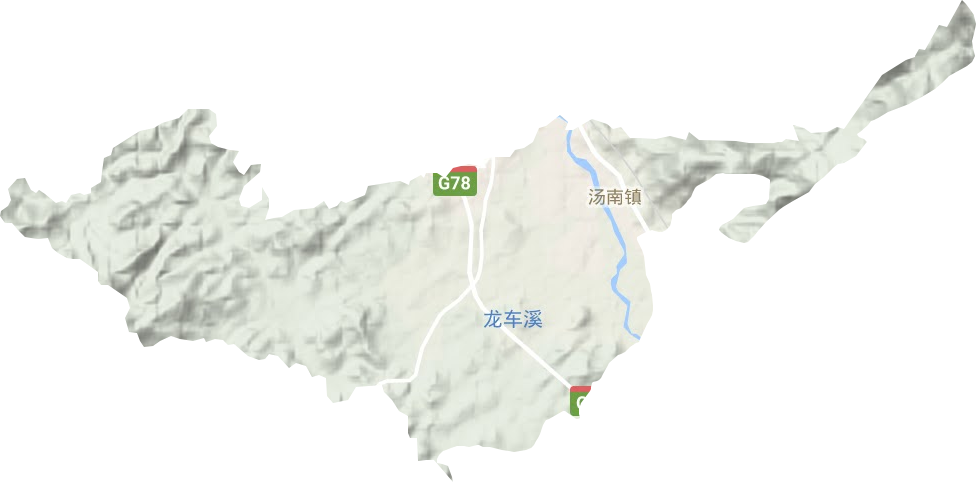 汤南镇地形地图