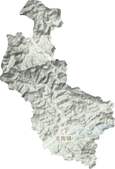 龙岗镇地形地图