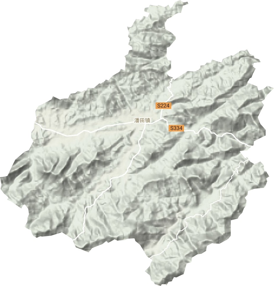 潘田镇地形地图