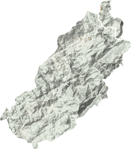 八乡山镇地形地图