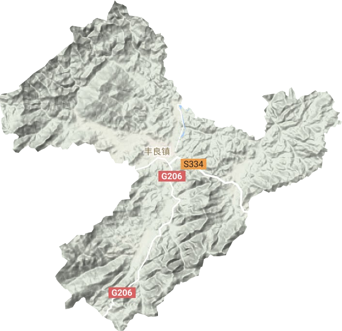 丰良镇地形地图