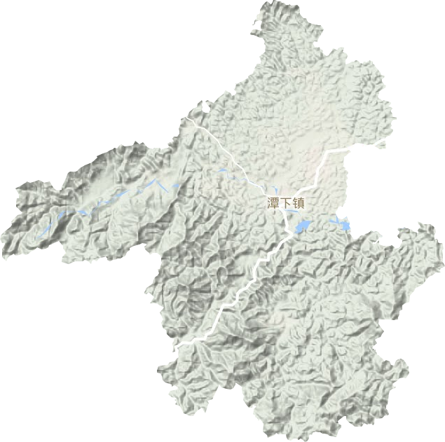 潭下镇地形地图