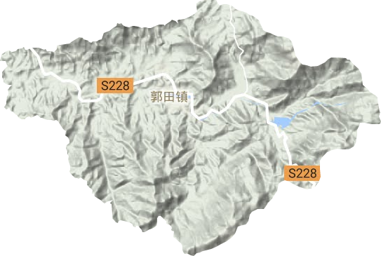 郭田镇地形地图