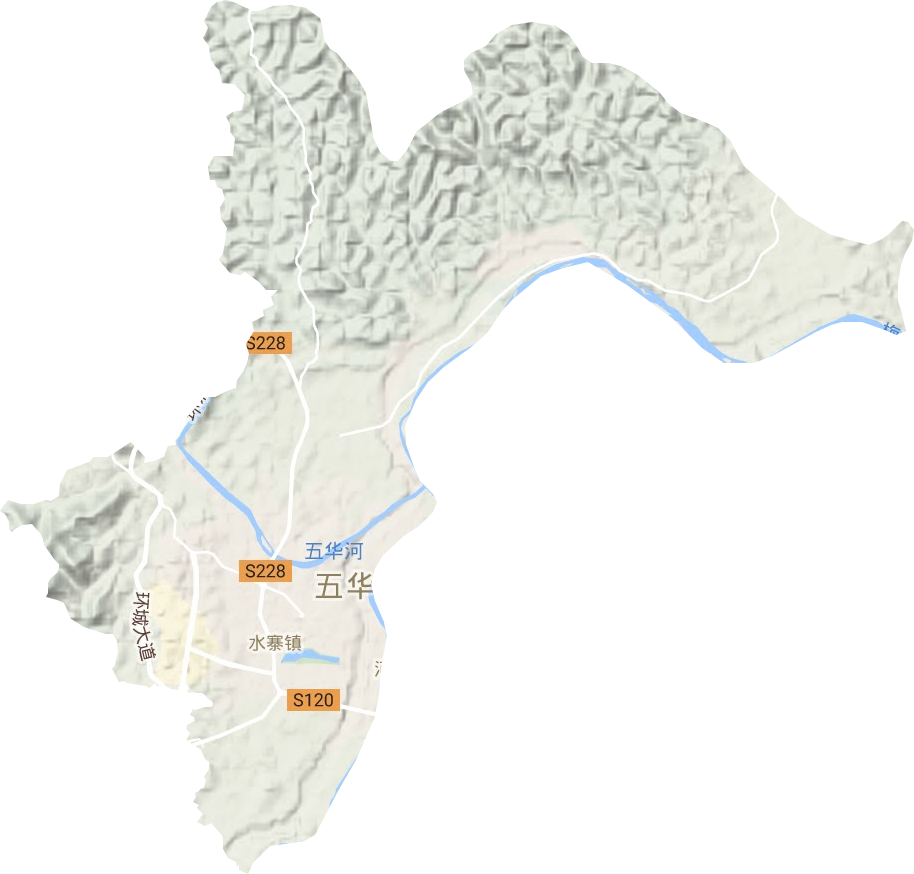 水寨镇地形地图