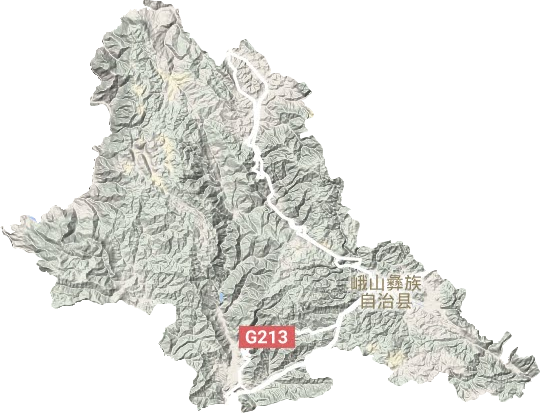 峨山县地形地图