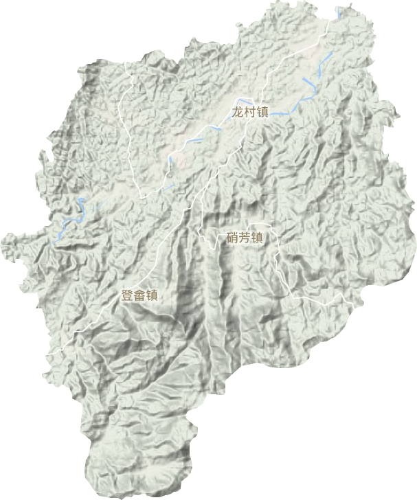 龙村镇地形地图
