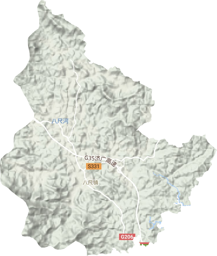 八尺镇地形地图