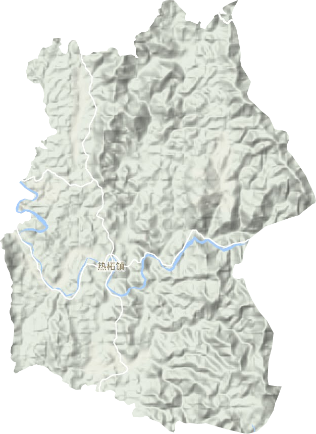 热柘镇地形地图