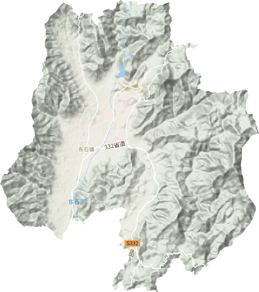 东石镇地形地图