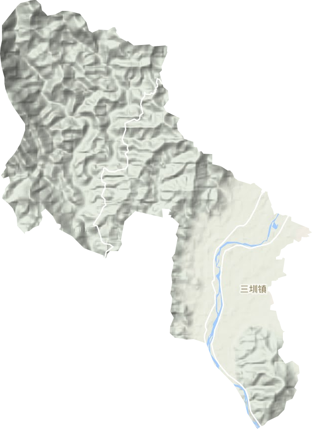 三圳镇地形地图