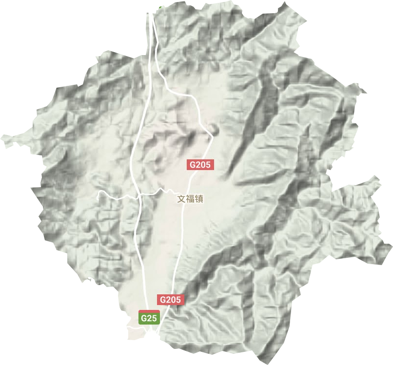 文福镇地形地图