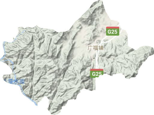 广福镇地形地图
