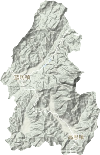 蓝坊镇地形地图