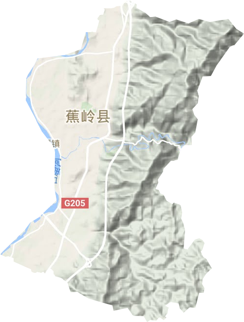 蕉城镇地形地图