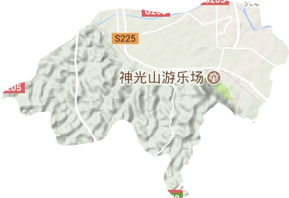 福兴街道地形地图