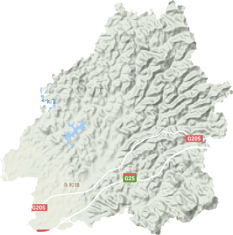 永和镇地形地图