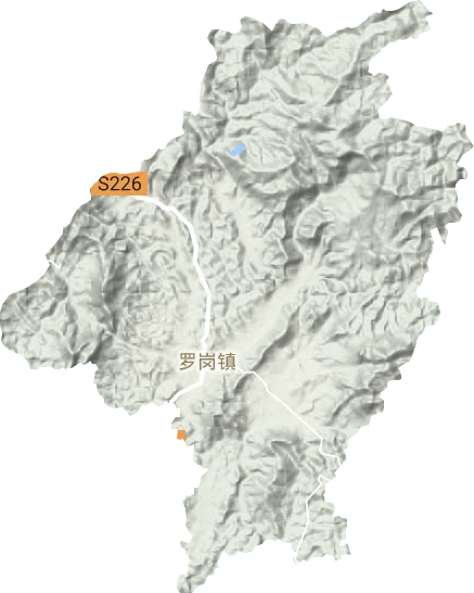 罗岗镇地形地图