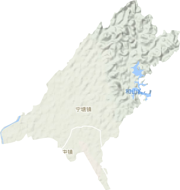 宁中镇地形地图
