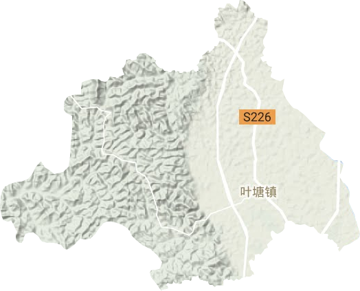 叶塘镇地形地图