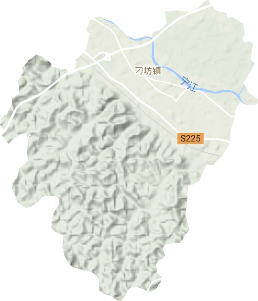 刁坊镇地形地图