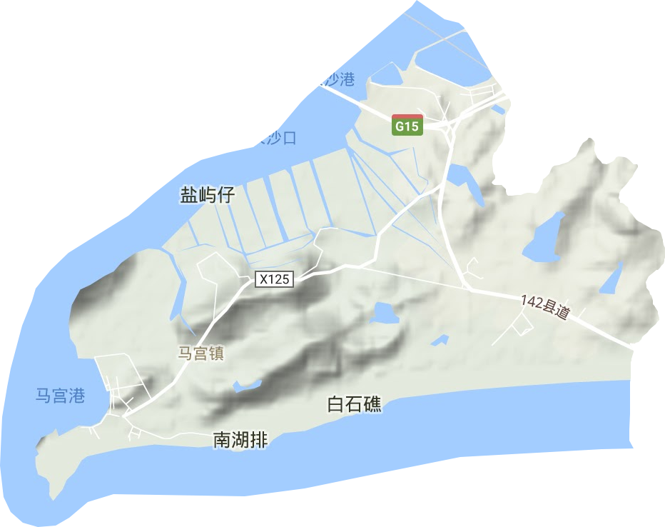 马宫街道地形地图